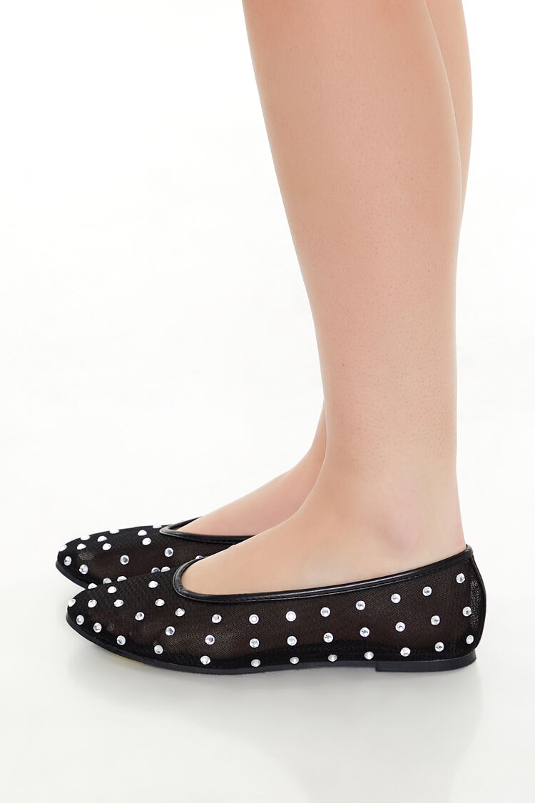 Sheer Rhinestone Ballet Flats - Image 2