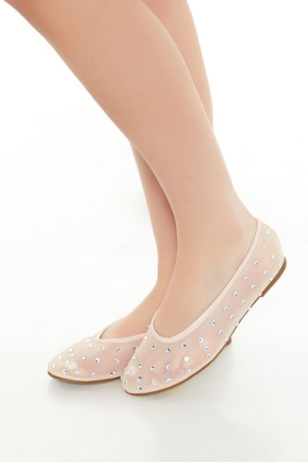 Sheer Rhinestone Ballet Flats - Image 5