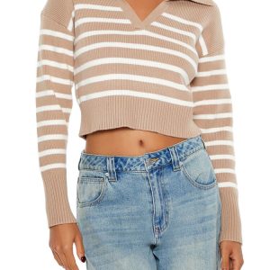 Striped Cropped Sweater