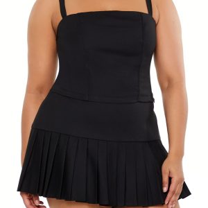 Plus Size Poplin Smocked Cami