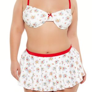 Plus Size Floral Underwire Bikini Top