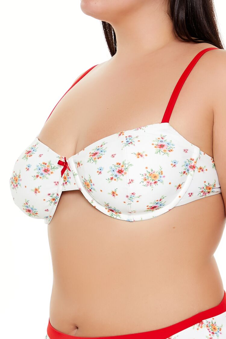 Plus Size Floral Underwire Bikini Top - Image 3