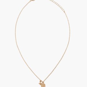 Star & Dog Tag Charm Necklace