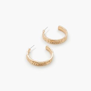 Hammered Hoop Earrings