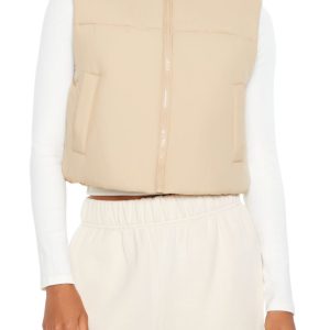 Quilted Cropped Puffer Vest