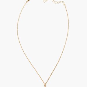 Etched Cross Charm Necklace