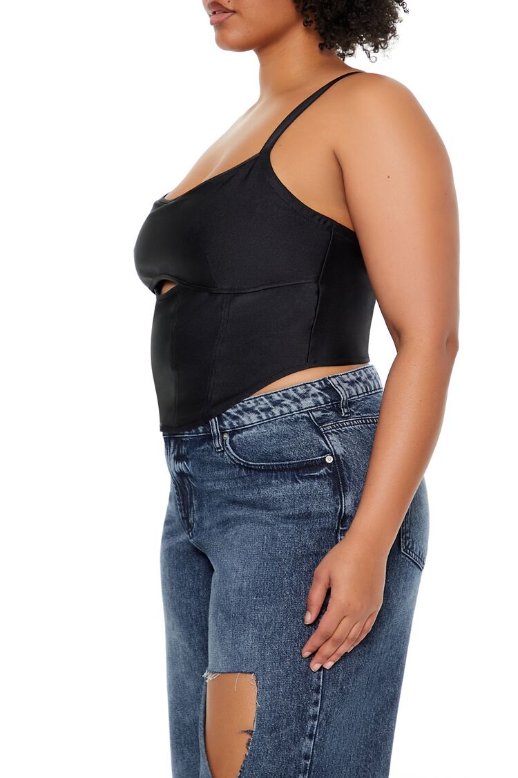 Plus Size Cutout Zip-Up Cami - Image 4