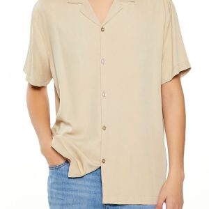 Rayon Cuban-Collar Shirt