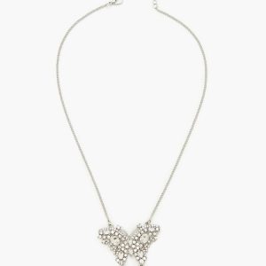 Rhinestone Butterfly Necklace