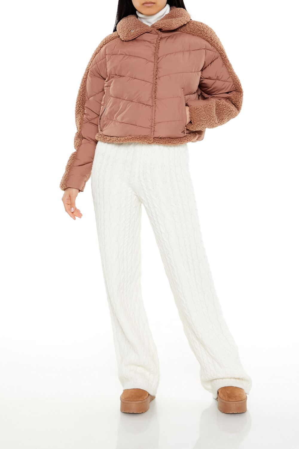 Faux Shearling-Trim Puffer Jacket - Image 2