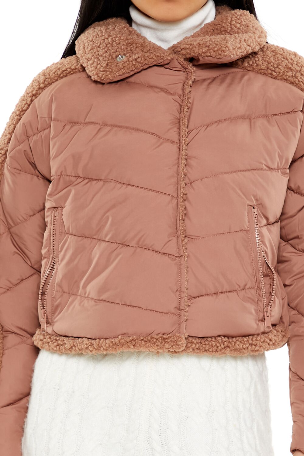 Faux Shearling-Trim Puffer Jacket - Image 3