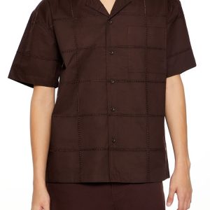 Embroidered Grid Shirt