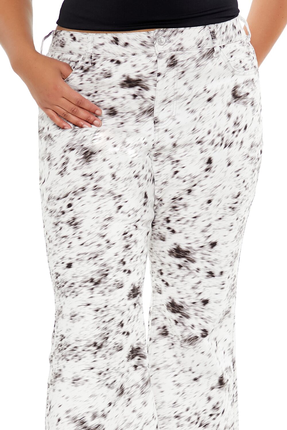 Plus Size Spotted High-Rise Pants - Image 5