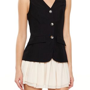 Layered Vest Combo Mini Dress