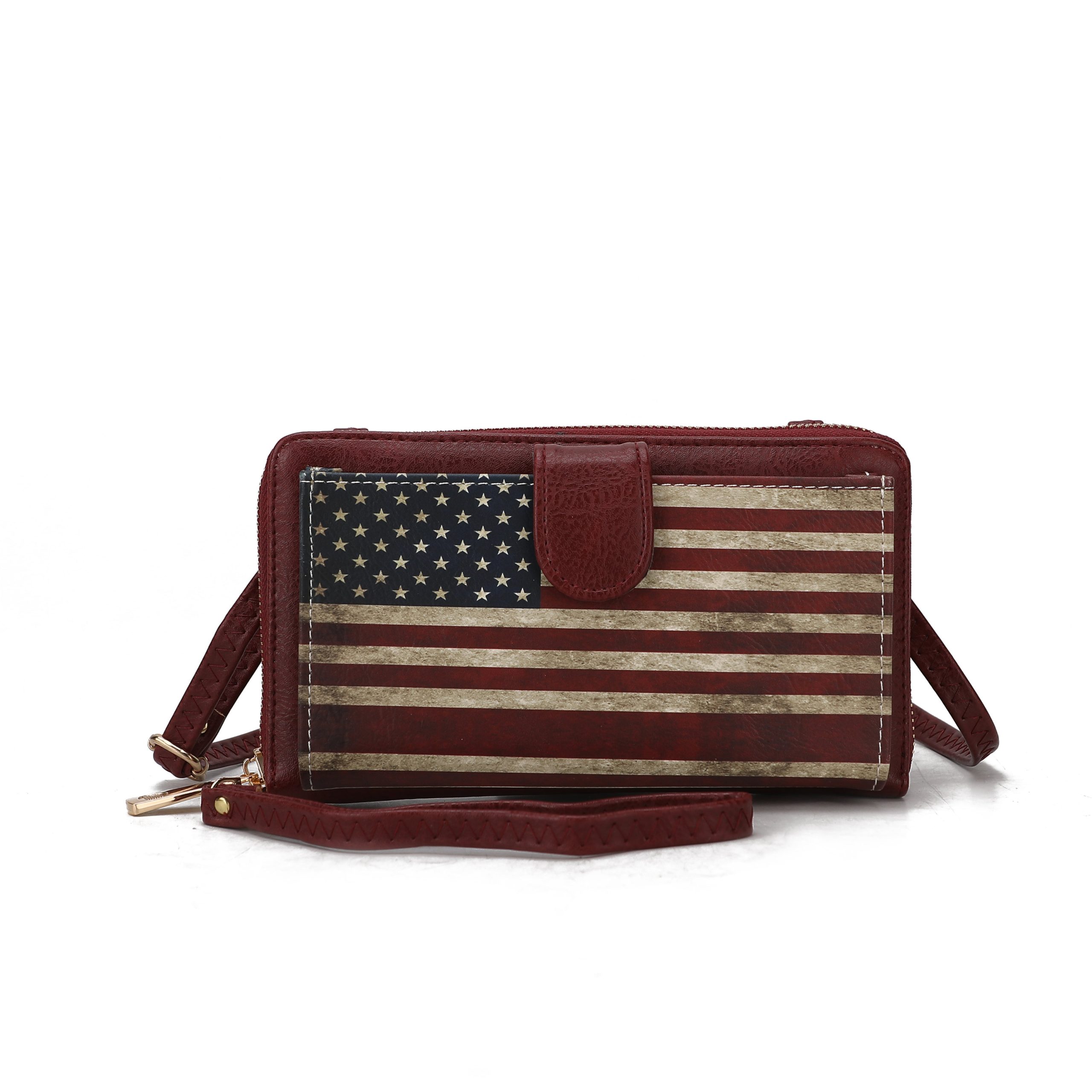 Kiara Printed Flag Phone Crossbody Bag - Image 6