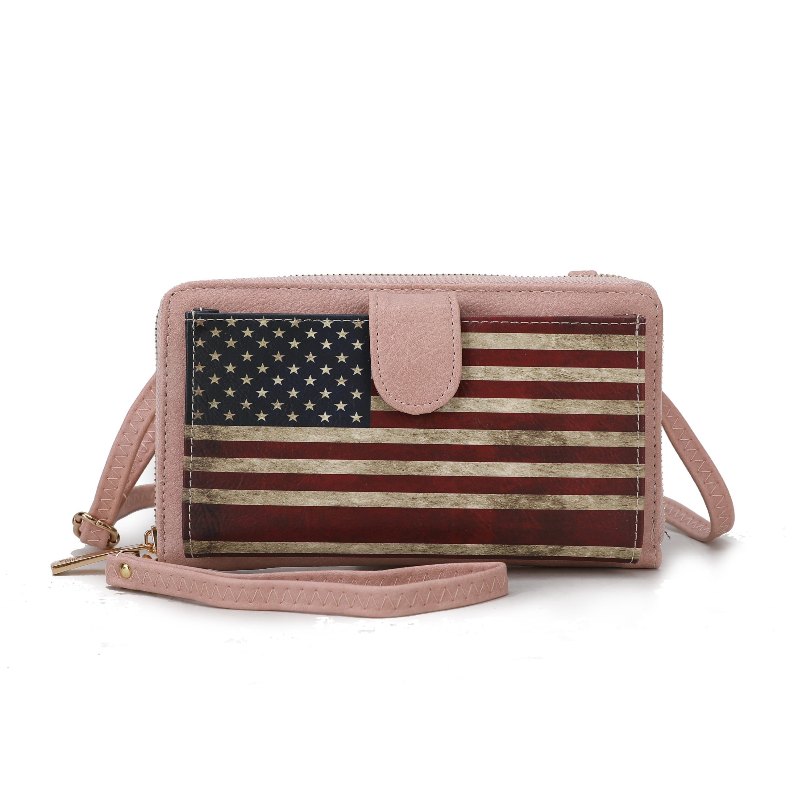 Kiara Printed Flag Phone Crossbody Bag - Image 9