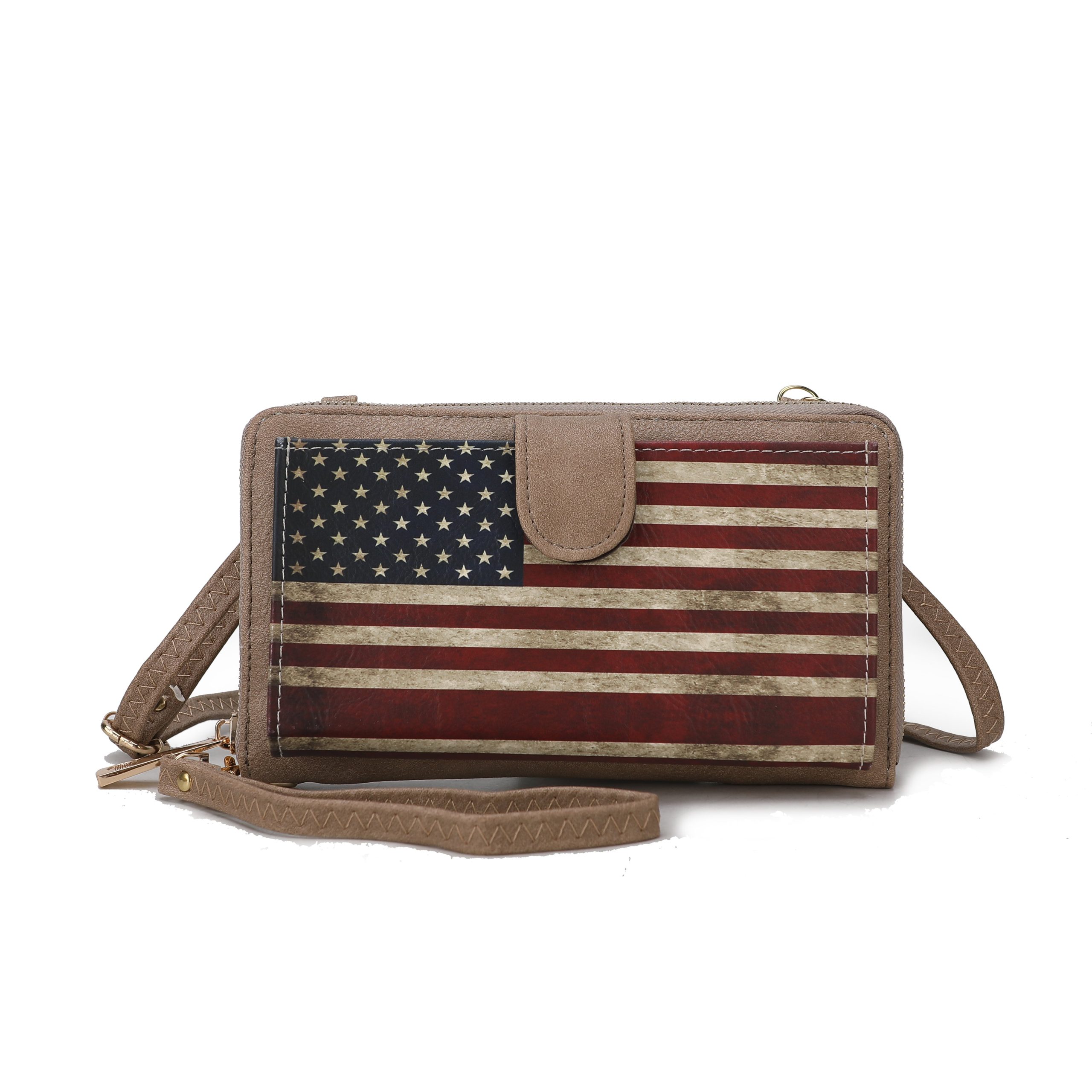 Kiara Printed Flag Phone Crossbody Bag - Image 12