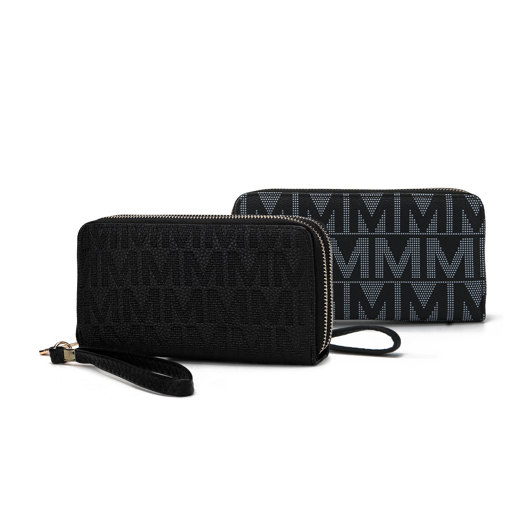 Kathe Embossed M Signature Wallet Wristlet - Image 8