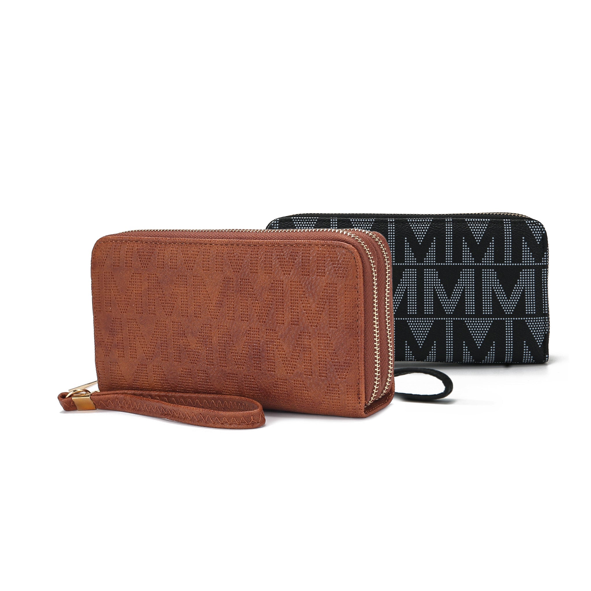 Kathe Embossed M Signature Wallet Wristlet - Image 7