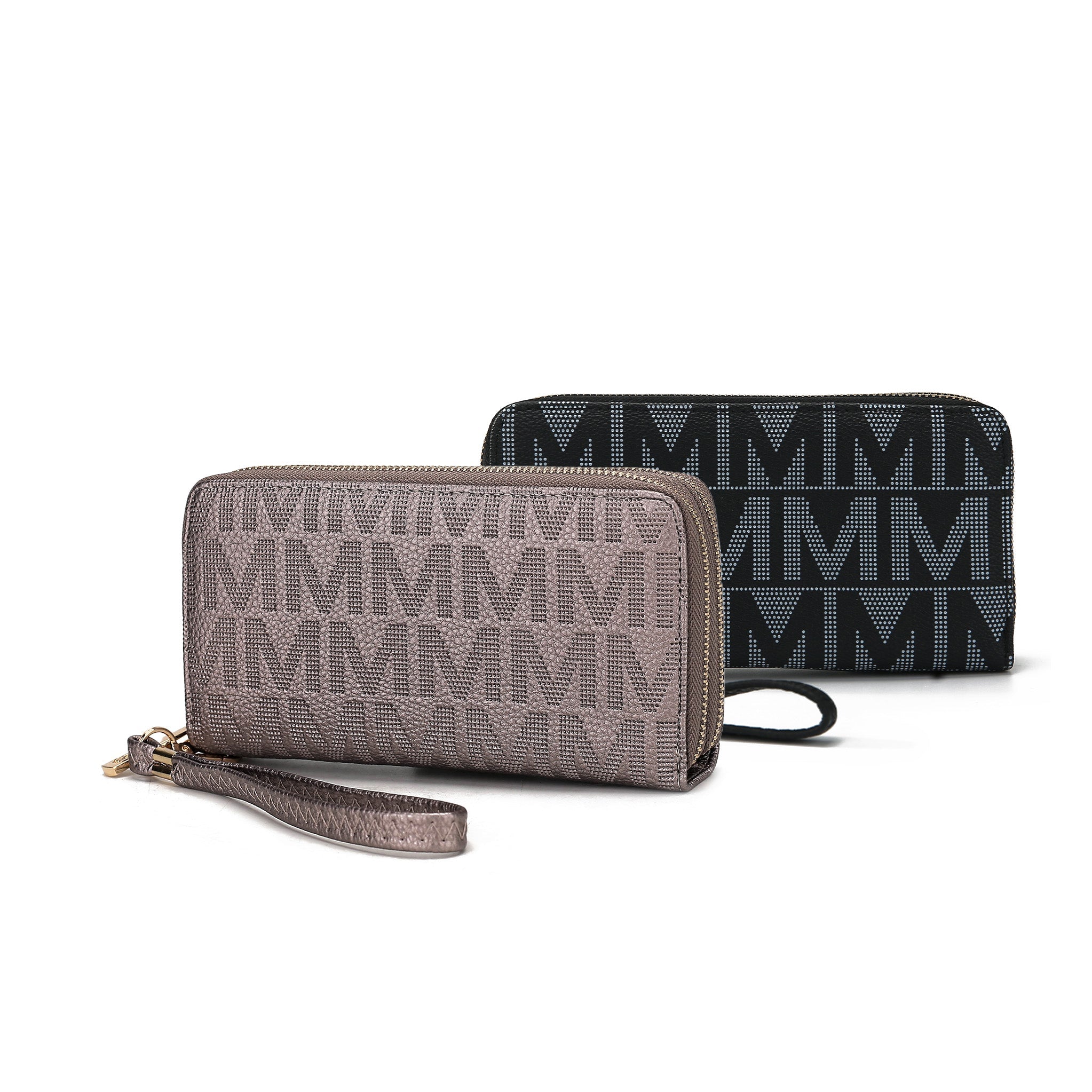 Kathe Embossed M Signature Wallet Wristlet - Image 3