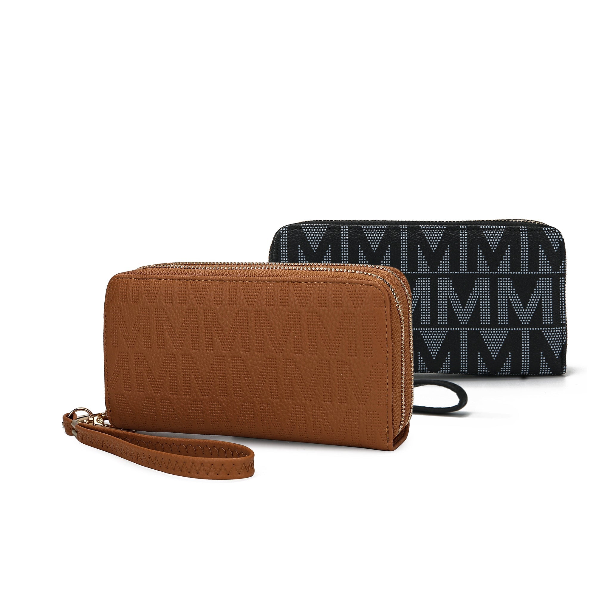 Kathe Embossed M Signature Wallet Wristlet - Image 12
