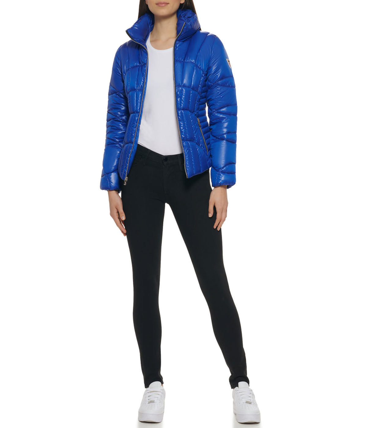 Quilted Puffer Jacket Indigo - Image 2