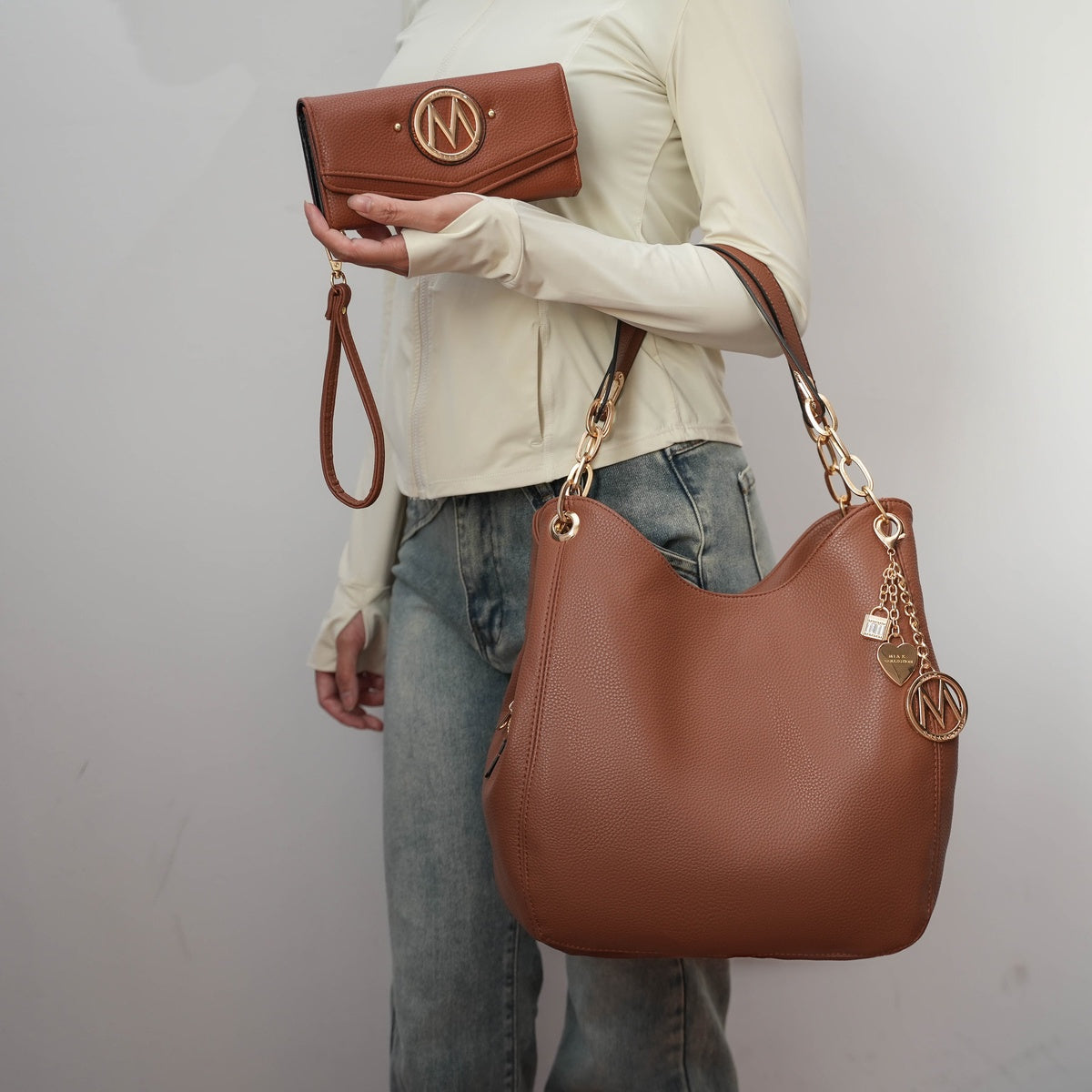 Ashley Hobo Bag and Wallet Set - Image 10