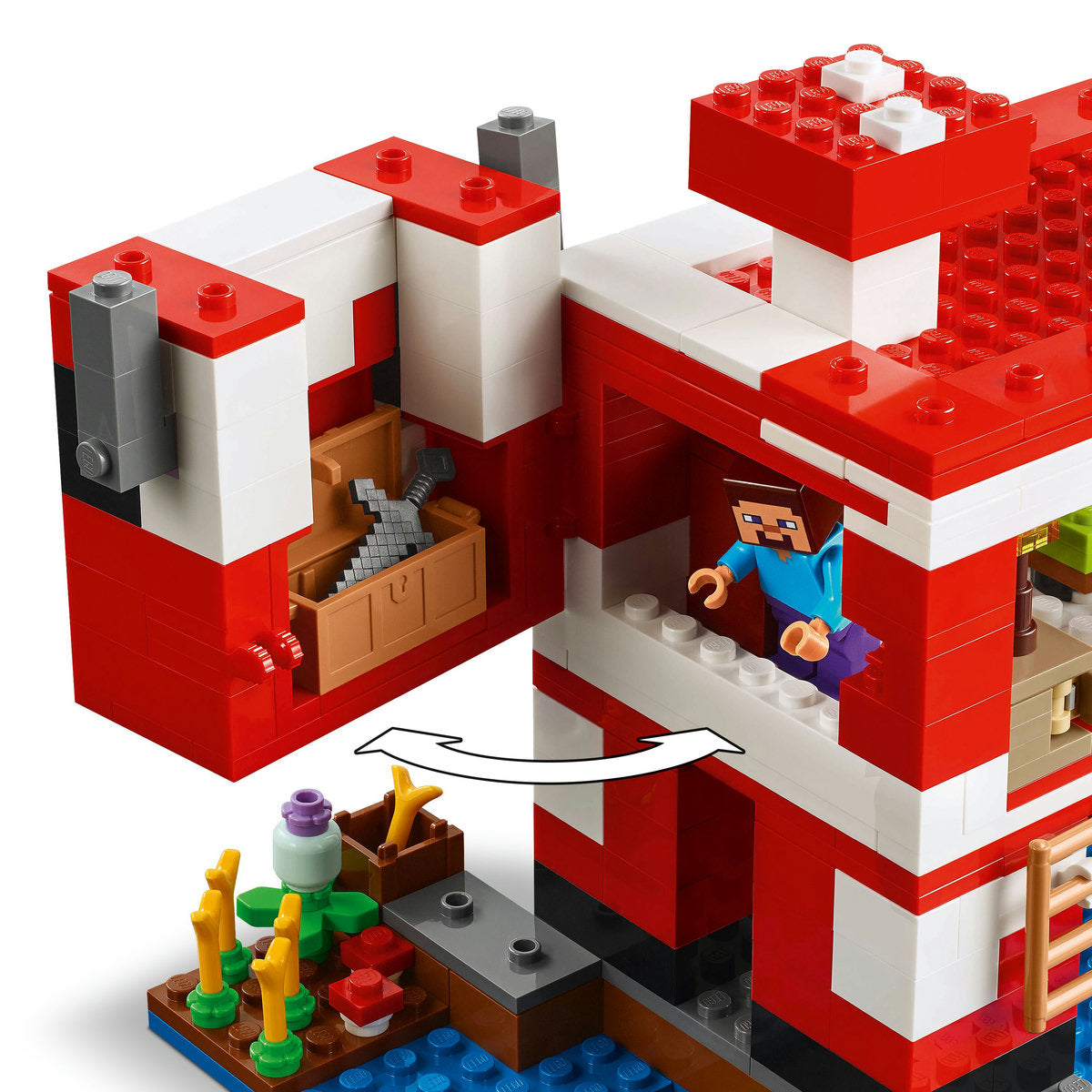 LEGO? Minecraft? the Mooshroom House Island Gamer Kit Toy for Kids 21270 - Image 7