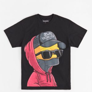 Bart Homies Embroidered Short Sleeve Tee - Black