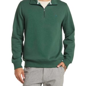 Quarter Zip Luxe Fleece Pullover Green