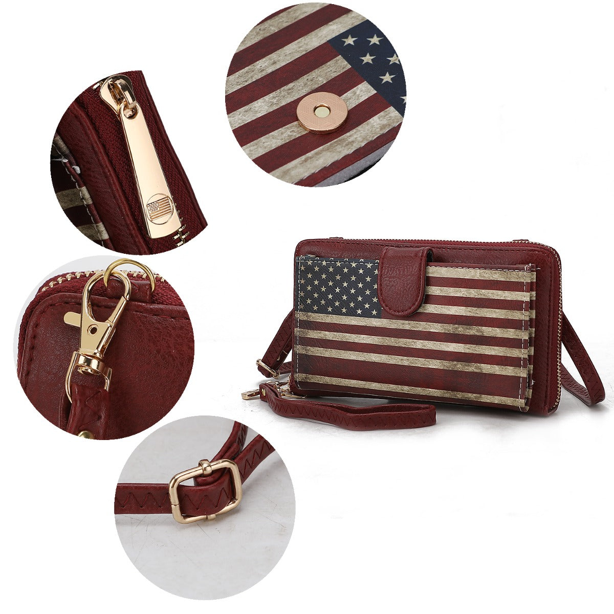 Kiara Printed Flag Phone Crossbody Bag - Image 2