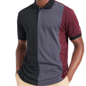 Pique Color Short Sleeve Blocked Polo