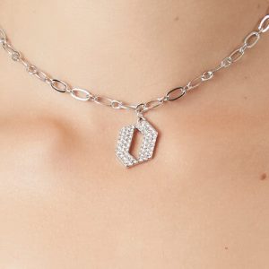 Rhinestone Initial Necklace