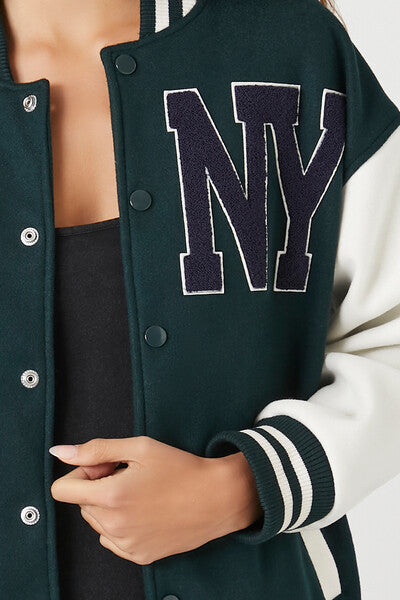New York Varsity Letterman Bomber Jacket - Image 6