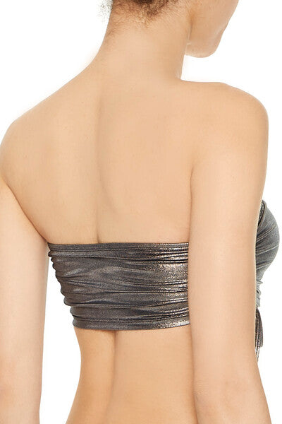 Metallic Bandeau Bikini Top - Image 3